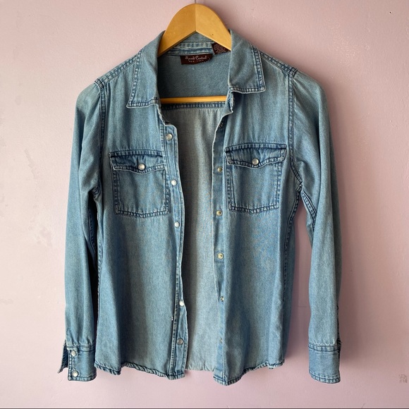 Denim Button Down Longsleeve Shirt - Picture 1 of 6